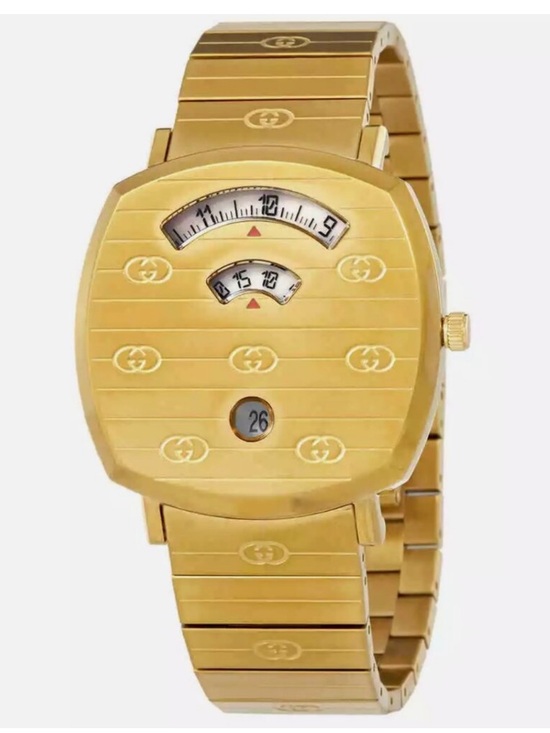 Gucci Other - NWB Gucci Grip YA157409 38mm GG Gold Dial Stainless Steel Mens & Unisex Watch